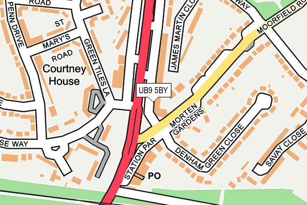 UB9 5BY map - OS OpenMap – Local (Ordnance Survey)