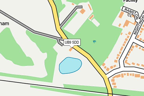 UB9 5DD map - OS OpenMap – Local (Ordnance Survey)