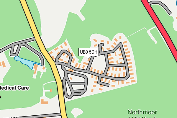 UB9 5DH map - OS OpenMap – Local (Ordnance Survey)