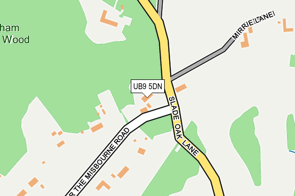 UB9 5DN map - OS OpenMap – Local (Ordnance Survey)