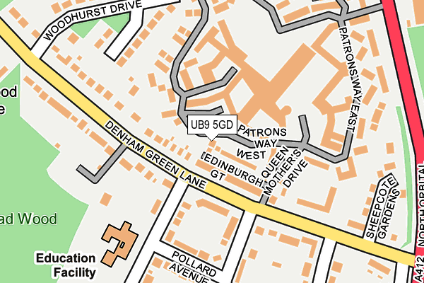 UB9 5GD map - OS OpenMap – Local (Ordnance Survey)