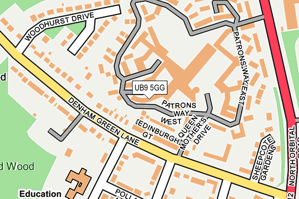 UB9 5GG map - OS OpenMap – Local (Ordnance Survey)