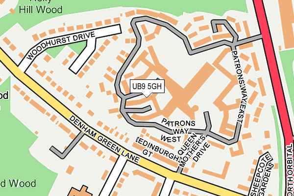 UB9 5GH map - OS OpenMap – Local (Ordnance Survey)