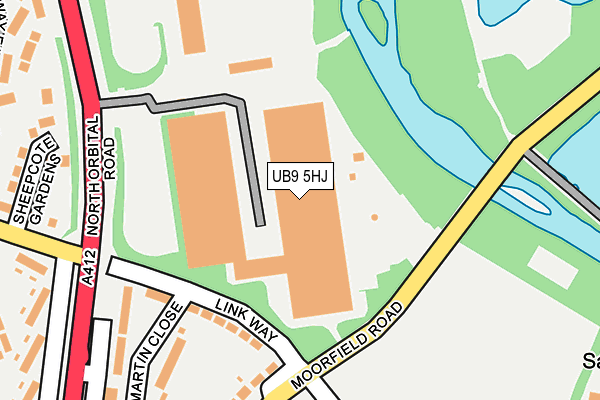 UB9 5HJ map - OS OpenMap – Local (Ordnance Survey)