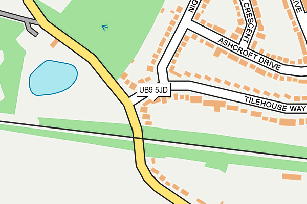 UB9 5JD map - OS OpenMap – Local (Ordnance Survey)