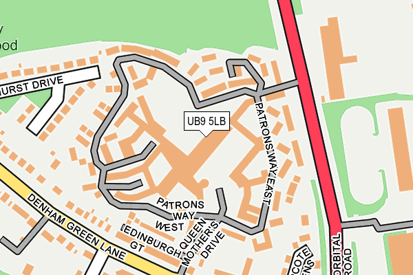 UB9 5LB map - OS OpenMap – Local (Ordnance Survey)