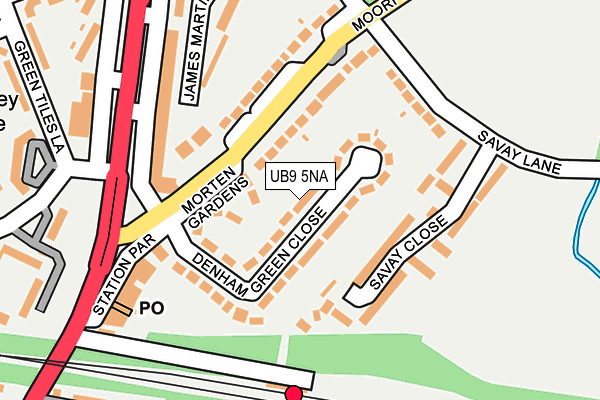 UB9 5NA map - OS OpenMap – Local (Ordnance Survey)