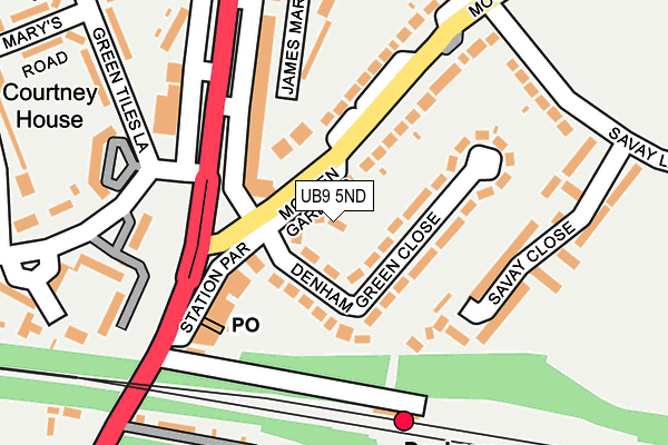 UB9 5ND map - OS OpenMap – Local (Ordnance Survey)