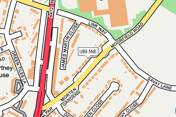 UB9 5NE map - OS OpenMap – Local (Ordnance Survey)