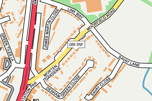 UB9 5NF map - OS OpenMap – Local (Ordnance Survey)