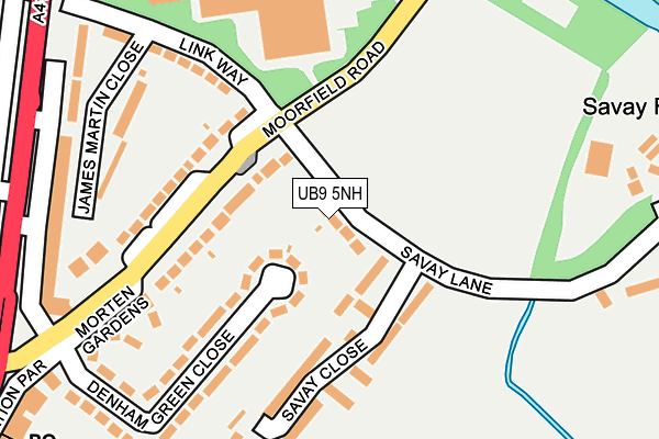 UB9 5NH map - OS OpenMap – Local (Ordnance Survey)