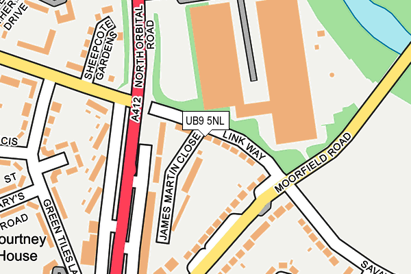 UB9 5NL map - OS OpenMap – Local (Ordnance Survey)