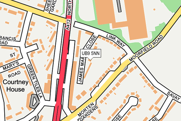 UB9 5NN map - OS OpenMap – Local (Ordnance Survey)