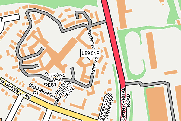 UB9 5NP map - OS OpenMap – Local (Ordnance Survey)