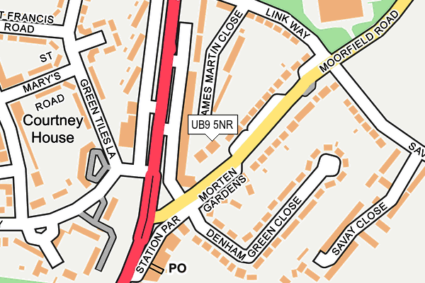 UB9 5NR map - OS OpenMap – Local (Ordnance Survey)