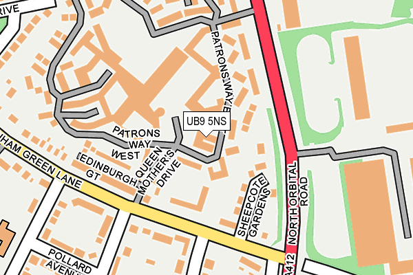 UB9 5NS map - OS OpenMap – Local (Ordnance Survey)