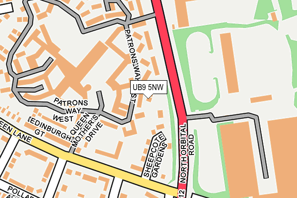 UB9 5NW map - OS OpenMap – Local (Ordnance Survey)