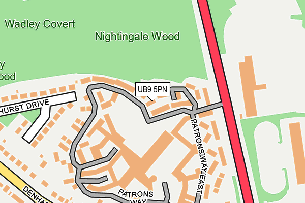 UB9 5PN map - OS OpenMap – Local (Ordnance Survey)