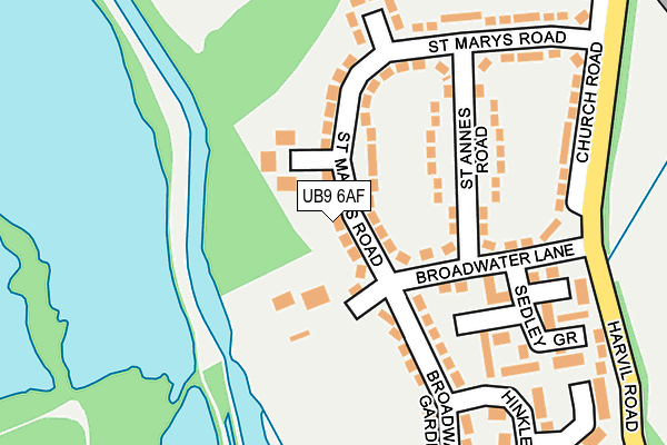 UB9 6AF map - OS OpenMap – Local (Ordnance Survey)