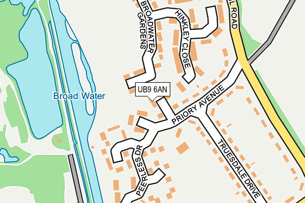 UB9 6AN map - OS OpenMap – Local (Ordnance Survey)