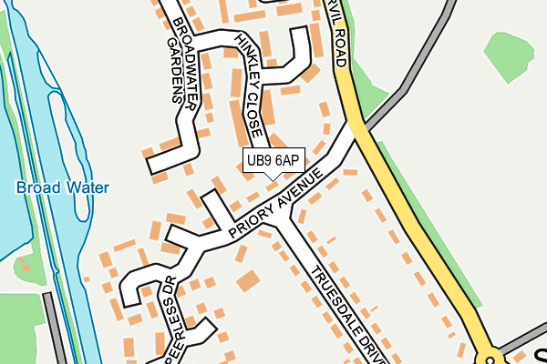 UB9 6AP map - OS OpenMap – Local (Ordnance Survey)