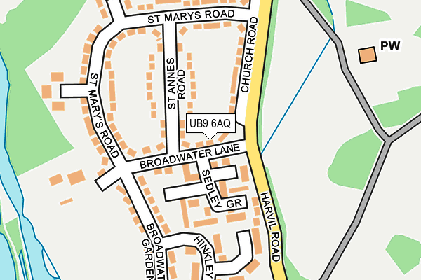 UB9 6AQ map - OS OpenMap – Local (Ordnance Survey)