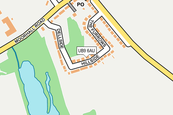 UB9 6AU map - OS OpenMap – Local (Ordnance Survey)