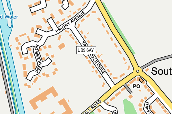 UB9 6AY map - OS OpenMap – Local (Ordnance Survey)