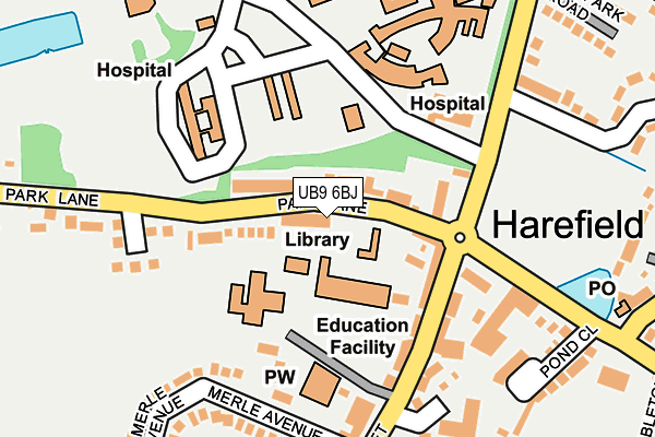 UB9 6BJ map - OS OpenMap – Local (Ordnance Survey)