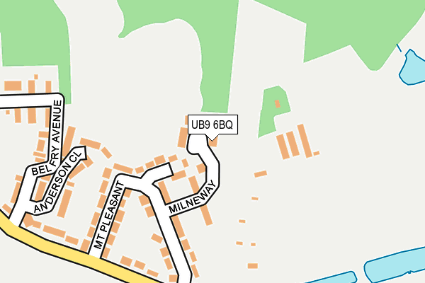 UB9 6BQ map - OS OpenMap – Local (Ordnance Survey)