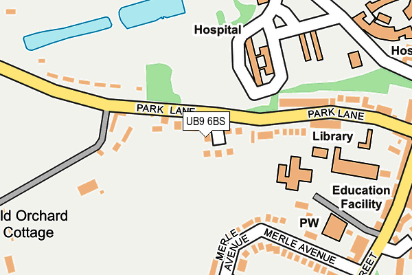 UB9 6BS map - OS OpenMap – Local (Ordnance Survey)