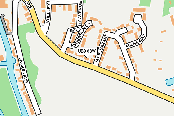 UB9 6BW map - OS OpenMap – Local (Ordnance Survey)
