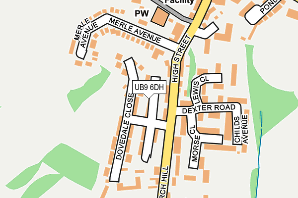 UB9 6DH map - OS OpenMap – Local (Ordnance Survey)