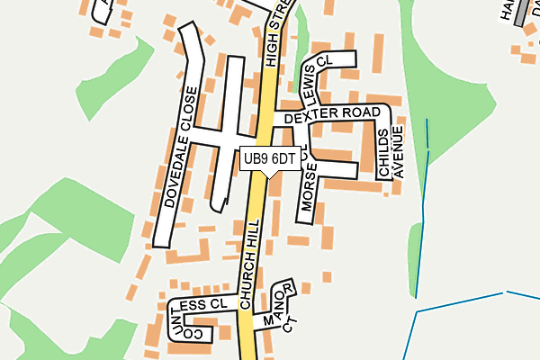 UB9 6DT map - OS OpenMap – Local (Ordnance Survey)