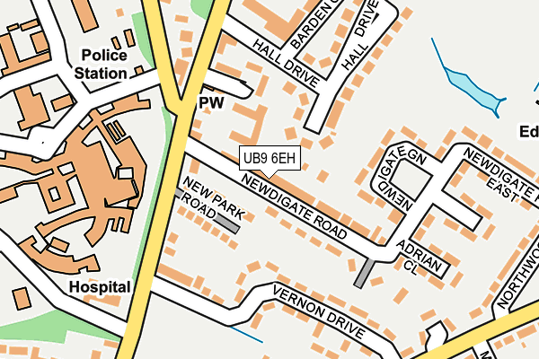 UB9 6EH map - OS OpenMap – Local (Ordnance Survey)
