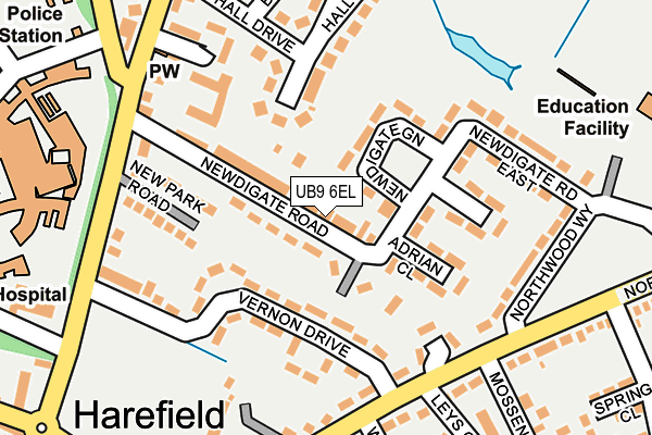 UB9 6EL map - OS OpenMap – Local (Ordnance Survey)