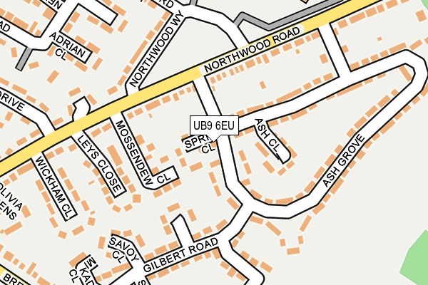 UB9 6EU map - OS OpenMap – Local (Ordnance Survey)
