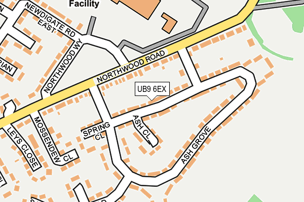 UB9 6EX map - OS OpenMap – Local (Ordnance Survey)