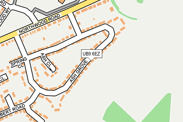 UB9 6EZ map - OS OpenMap – Local (Ordnance Survey)