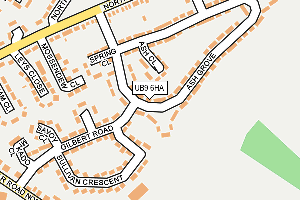 UB9 6HA map - OS OpenMap – Local (Ordnance Survey)