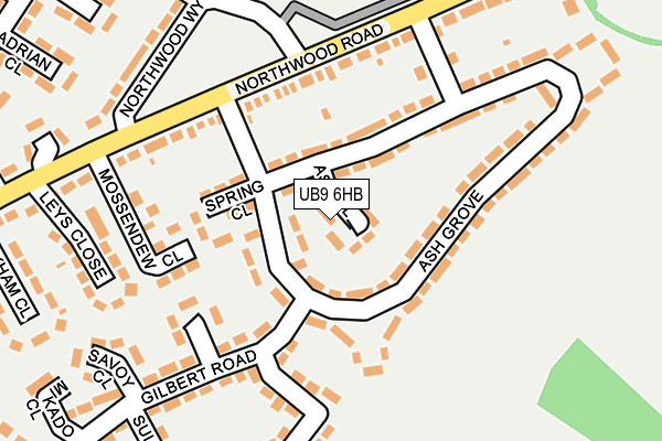 UB9 6HB map - OS OpenMap – Local (Ordnance Survey)