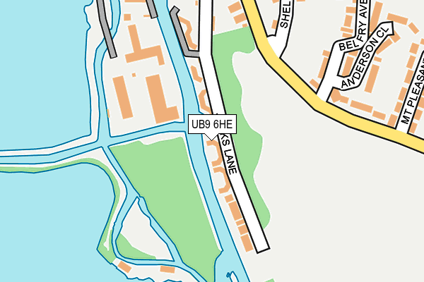 UB9 6HE map - OS OpenMap – Local (Ordnance Survey)