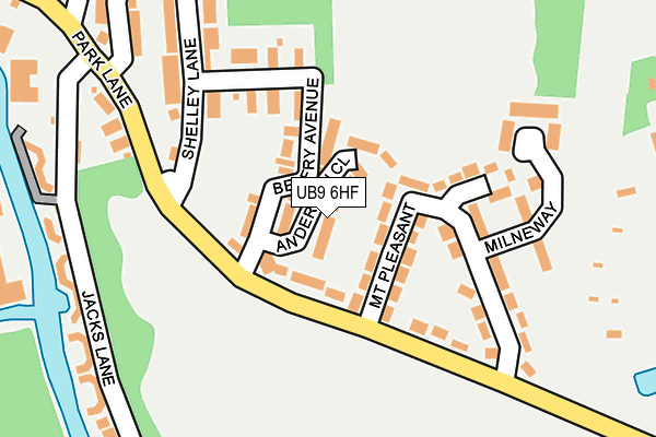 UB9 6HF map - OS OpenMap – Local (Ordnance Survey)