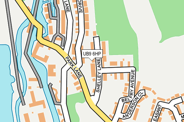 UB9 6HP map - OS OpenMap – Local (Ordnance Survey)