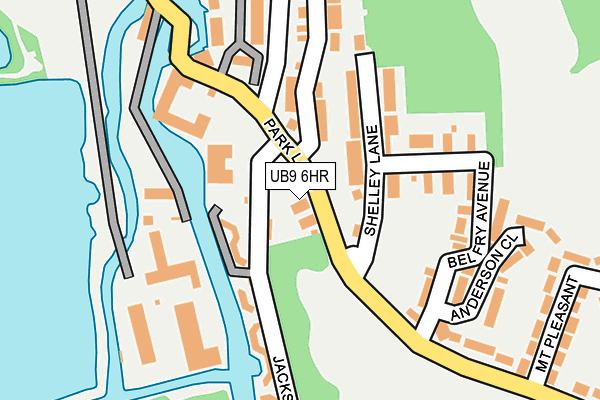 UB9 6HR map - OS OpenMap – Local (Ordnance Survey)