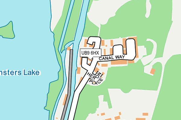 UB9 6HX map - OS OpenMap – Local (Ordnance Survey)