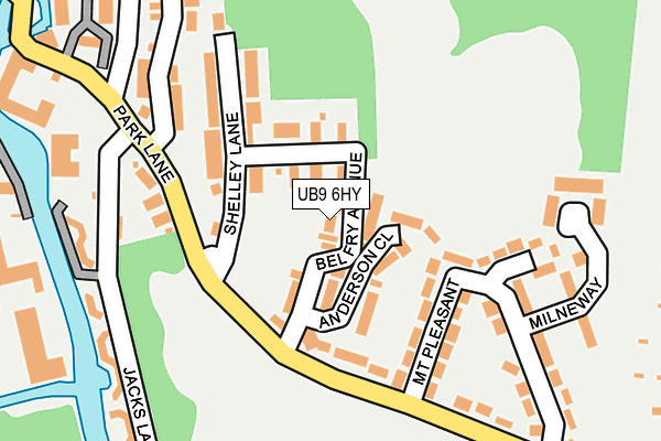 UB9 6HY map - OS OpenMap – Local (Ordnance Survey)