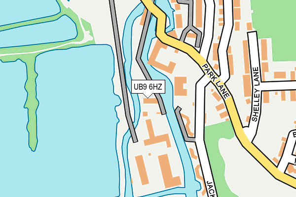 UB9 6HZ map - OS OpenMap – Local (Ordnance Survey)