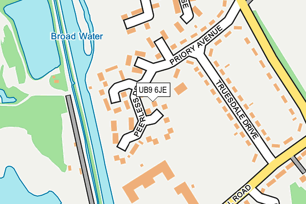 UB9 6JE map - OS OpenMap – Local (Ordnance Survey)