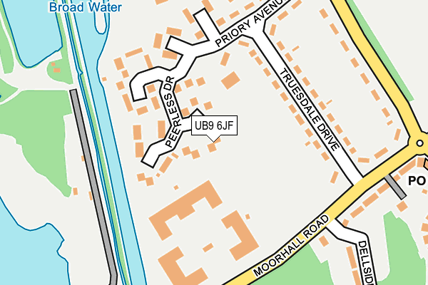 UB9 6JF map - OS OpenMap – Local (Ordnance Survey)